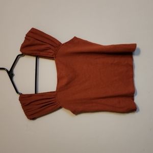 Anthropologie ribbed cropped tank